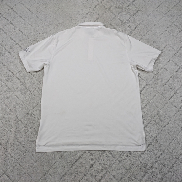 Peter Millar Shirt Mens L White Polo Solid Performance Jersey Summer Comfort - Picture 10 of 10